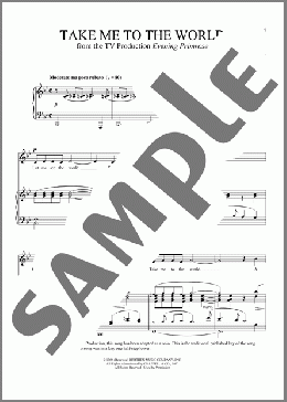 Take Me To The World(Stephen Sondheim) 楽譜 ピアノ & ボーカル ダウンロード
