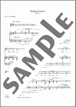 Spring Sorrow(Rupert Brooke/John Ireland) 楽譜 ピアノ & ボーカル ダウンロード