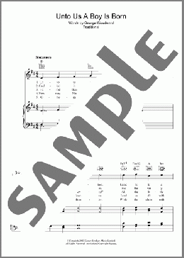 Unto Us A Boy Is Born(Traditional Carol) 楽譜 その他 ダウンロード