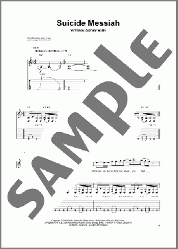 Suicide Messiah(Zakk Wylde/Black Label Society/Zachary Wylde) 楽譜 ギタースコア ダウンロード