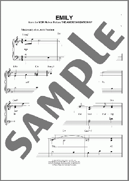 Emily(Johnny Mandel) 楽譜 ピアノ（ソロ） ダウンロード