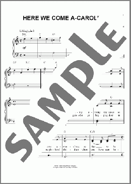 Here We Come A-Caroling(Traditional) 楽譜 ピアノ（ソロ） ダウンロード