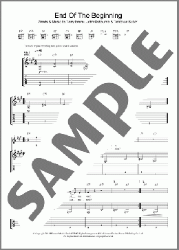 End Of The Beginning(Black Sabbath) 楽譜 ギター（ソロ） ダウンロード