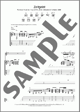 Zeitgeist(Black Sabbath) 楽譜 ギター（ソロ） ダウンロード