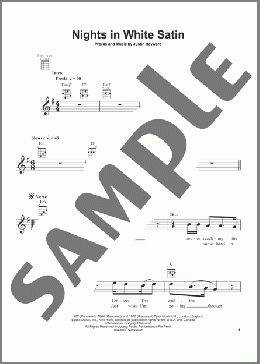 Nights In White Satin(The Moody Blues) 楽譜 ウクレレ（弾き語り） ダウンロード