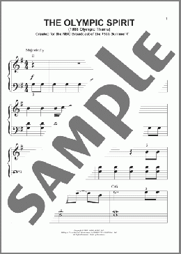 The Olympic Spirit (1988 Olympic Theme)(John Williams) 楽譜 ピアノ（ソロ） ダウンロード