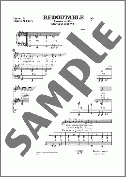 Redoutable (Musique De Film)(Mort Shuman) 楽譜 ピアノ & ボーカル ダウンロード