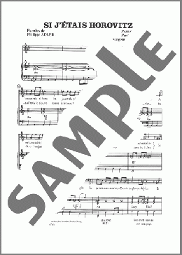 Si J'etais Horovitz(Mort Shuman) 楽譜 ピアノ & ボーカル ダウンロード