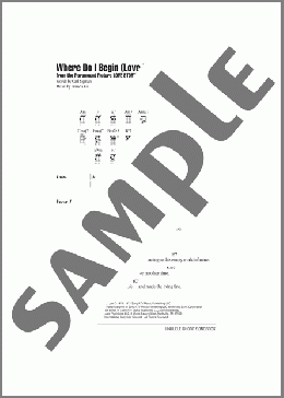 Where Do I Begin (Love Theme)(Andy Williams) 楽譜 ウクレレ（弾き語り） ダウンロード