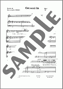 Cet Ami La(Mort Shuman) 楽譜 ピアノ & ボーカル ダウンロード