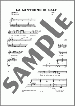 La Lanterne Du Salon(Mort Shuman) 楽譜 ピアノ & ボーカル ダウンロード