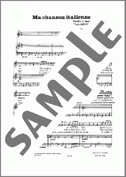 Ma Chanson Italienne(Mort Shuman) 楽譜 ピアノ & ボーカル ダウンロード