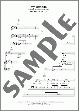 My Immortal(Andrea Begley) 楽譜 その他 ダウンロード