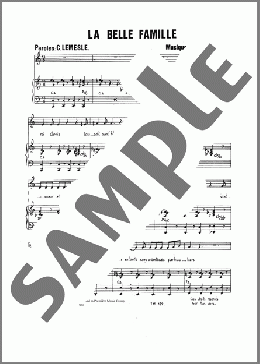 La Belle Famille(Mort Shuman) 楽譜 ピアノ & ボーカル ダウンロード