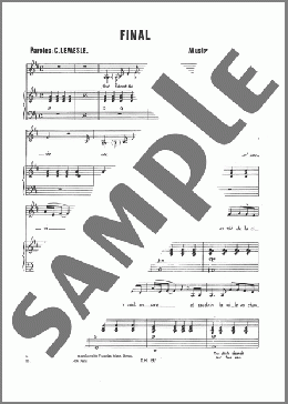 Final(Mort Shuman) 楽譜 ピアノ & ボーカル ダウンロード