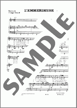 L'emmerdeuse(Mort Shuman) 楽譜 ピアノ & ボーカル ダウンロード