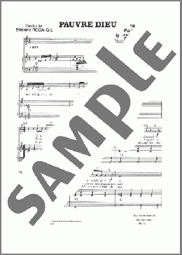 Pauvre Dieu(Mort Shuman) 楽譜 ピアノ & ボーカル ダウンロード