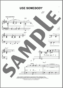 Use Somebody(Kings Of Leon) 楽譜 ピアノ（ソロ） ダウンロード