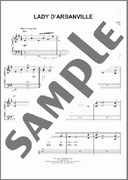 Lady D'Arbanville(Cat Stevens) 楽譜 ピアノ（ソロ） ダウンロード