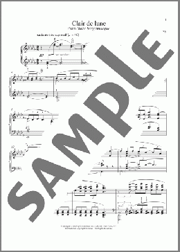 Clair De Lune(Claude Debussy/Christopher Harding) 楽譜 ピアノ（ソロ） ダウンロード