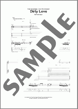 Dirty Love(Frank Zappa) 楽譜 ギター（ソロ） ダウンロード