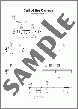 Call Of The Canyon(Gene Autry) 楽譜 ウクレレ（弾き語り） ダウンロード