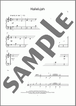 Hallelujah (arr. Fred Kern)(Leonard Cohen/Robert Vandall) 楽譜 ピアノ（ソロ） ダウンロード