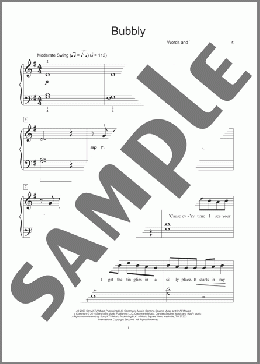 Bubbly(Colbie Caillat/Robert Vandall) 楽譜 ピアノ（ソロ） ダウンロード