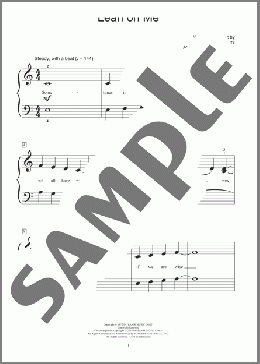 Lean On Me(Bill Withers) 楽譜 ピアノ（ソロ） ダウンロード