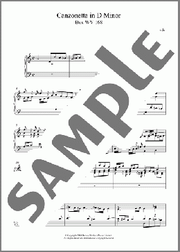 Canzonetta In D Minor Buxwv168(Dietrich Buxtehude) 楽譜 ピアノ（ソロ） ダウンロード