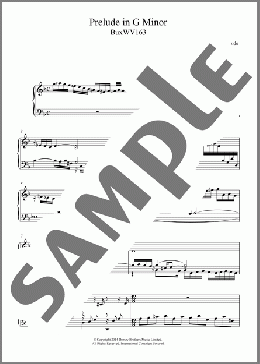 Prelude In G Minor Buxwv163(Dietrich Buxtehude) 楽譜 ピアノ（ソロ） ダウンロード