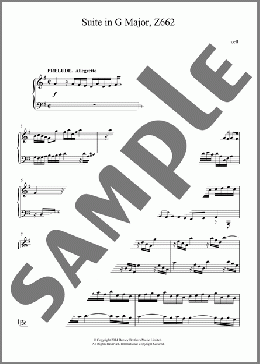 Suite In G Major(Henry Purcell) 楽譜 ピアノ（ソロ） ダウンロード