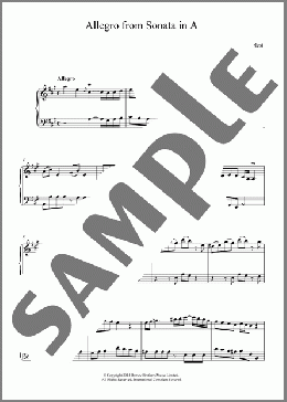 Allegro (Harpsichord Sonata In A Major)(Giovanni Battista Pergolesi) 楽譜 ピアノ（ソロ） ダウンロード