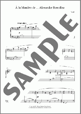 A La Maniere De Alexander Borodine(Maurice Ravel) 楽譜 ピアノ（ソロ） ダウンロード