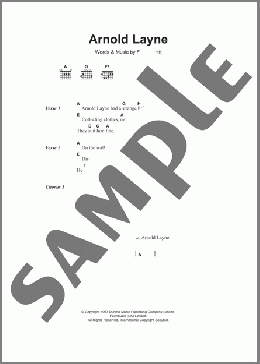 Arnold Layne(Pink Floyd) 楽譜 ギター（コード） ダウンロード