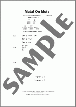 Metal On Metal(Anvil) 楽譜 ギター（コード） ダウンロード