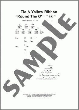 Tie A Yellow Ribbon 'Round The Old Oak Tree(Tony Orlando) 楽譜 ギター（コード） ダウンロード