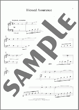 Blessed Assurance(Fanny J. Crosby) 楽譜 ピアノ（ソロ） ダウンロード