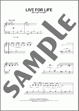 Live For Life(Francis Lai) 楽譜 ピアノ（ソロ） ダウンロード