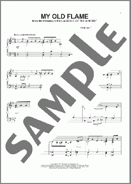 My Old Flame(Peggy Lee) 楽譜 ピアノ（ソロ） ダウンロード