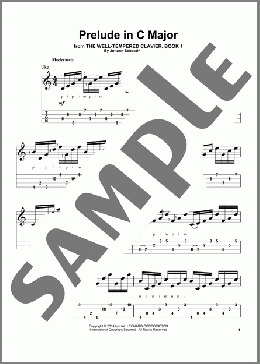 Prelude in C Major(Johann Sebastian Bach) 楽譜 ウクレレ（ソロ） ダウンロード