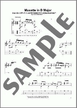 Musette in D Major(Johann Sebastian Bach) 楽譜 ウクレレ（ソロ） ダウンロード