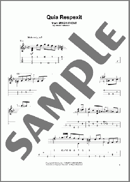 Quia Respexit(Johann Sebastian Bach) 楽譜 ウクレレ（ソロ） ダウンロード