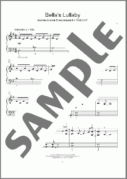 Bella's Lullaby(Fred Kern/Carter Burwell) 楽譜 ピアノ（ソロ） ダウンロード
