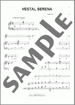 Vestal Serena(Ernesto Lecuona) 楽譜 ピアノ & ボーカル ダウンロード