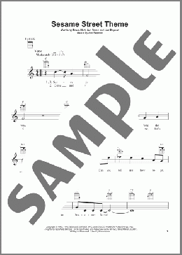 Sesame Street Theme(Jon Stone/Bruce Hart/Joe Raposo) 楽譜 ウクレレ（弾き語り） ダウンロード
