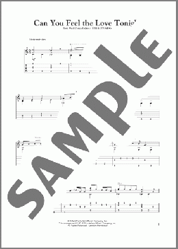 Can You Feel The Love Tonight (from The Lion King)(Tim Rice/Elton John) 楽譜 ギター（その他） ダウンロード