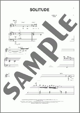 Solitude(Nina Simone/Irving Mills) 楽譜 ピアノ & ボーカル ダウンロード