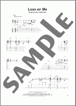 Lean On Me(Bill Withers) 楽譜 ギター（ソロ） ダウンロード