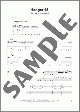 Hangar 18(Megadeth) 楽譜 ベース ダウンロード
